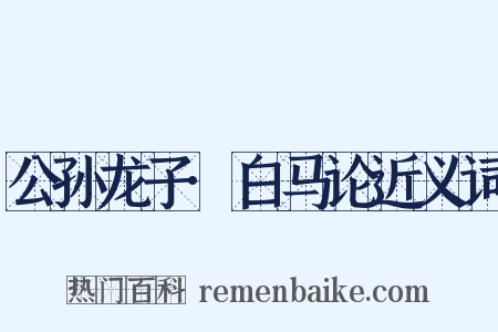 公孙龙子·白马论近义词是什么意思的图片